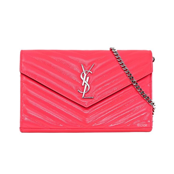 Saint Laurent Handbags - Saint Laurent Medium Monogram Envelope Leather Bag